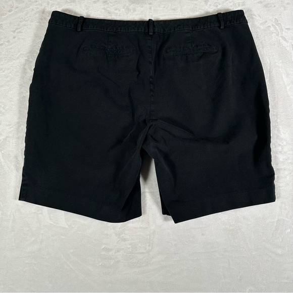 Lauren Ralph Lauren Shorts Women Size W22 Black Shlash Pockets 9" Bermuda RLL - Picture 10 of 12